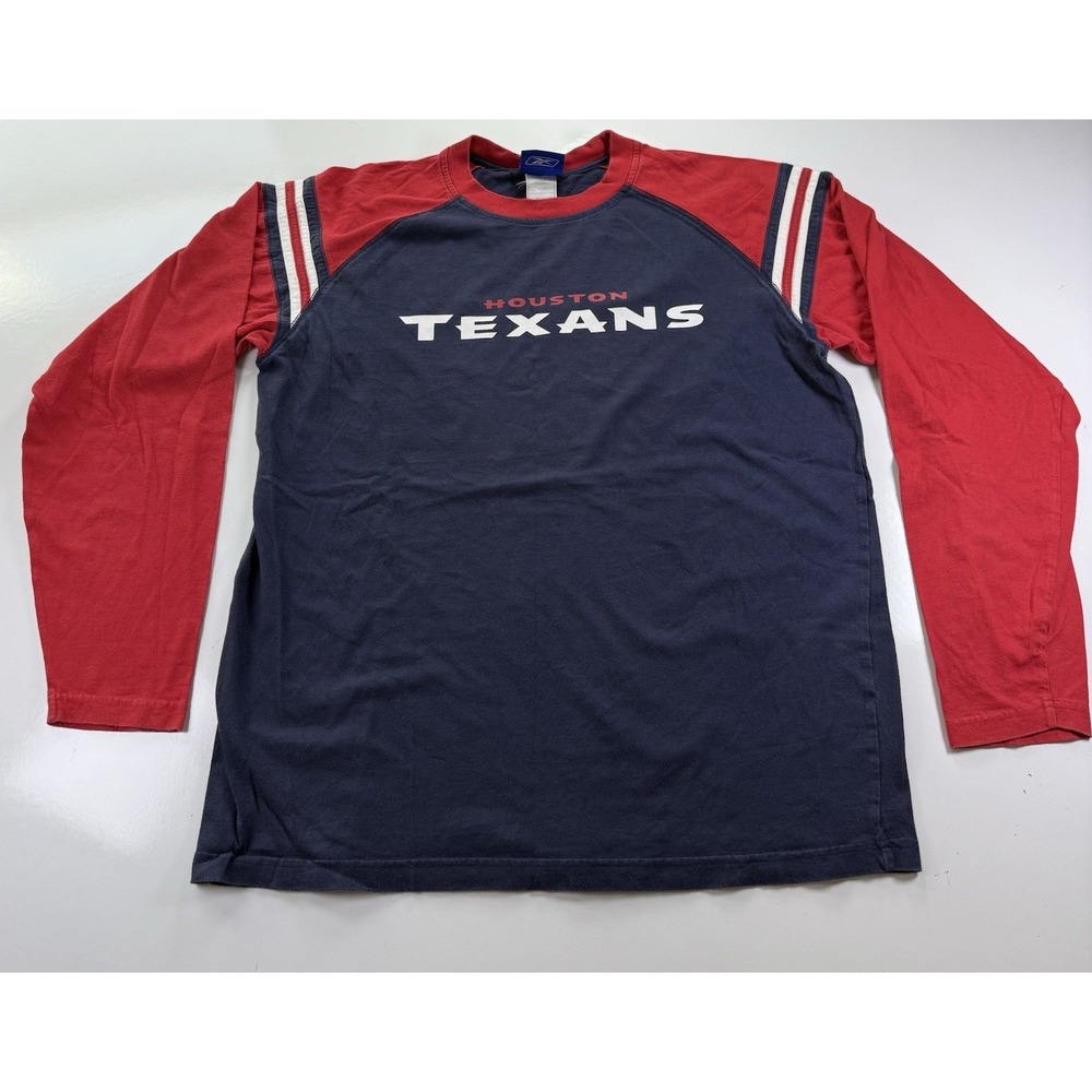 Reebok NFL Houston‎ Texans Polo Shirt XL Team Apparel PlayDry Retro Vintage